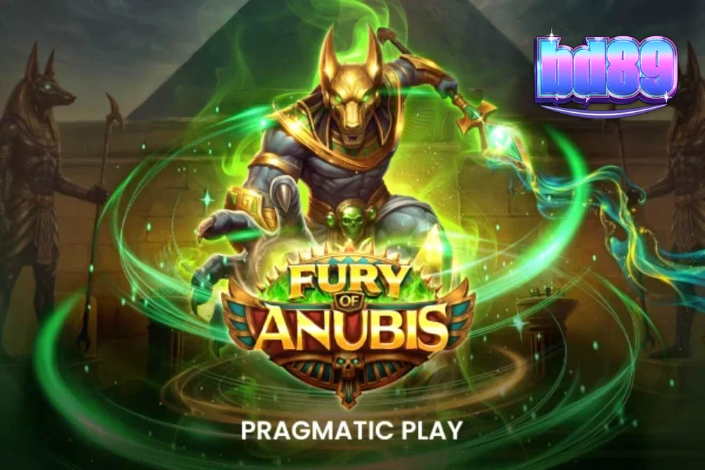 Fury of Anubis স্লট গেমের অন্ধকার এবং রহস্যময় মিশরীয় থিমযুক্ত গ্রিড এবং প্রতীকসমূহ